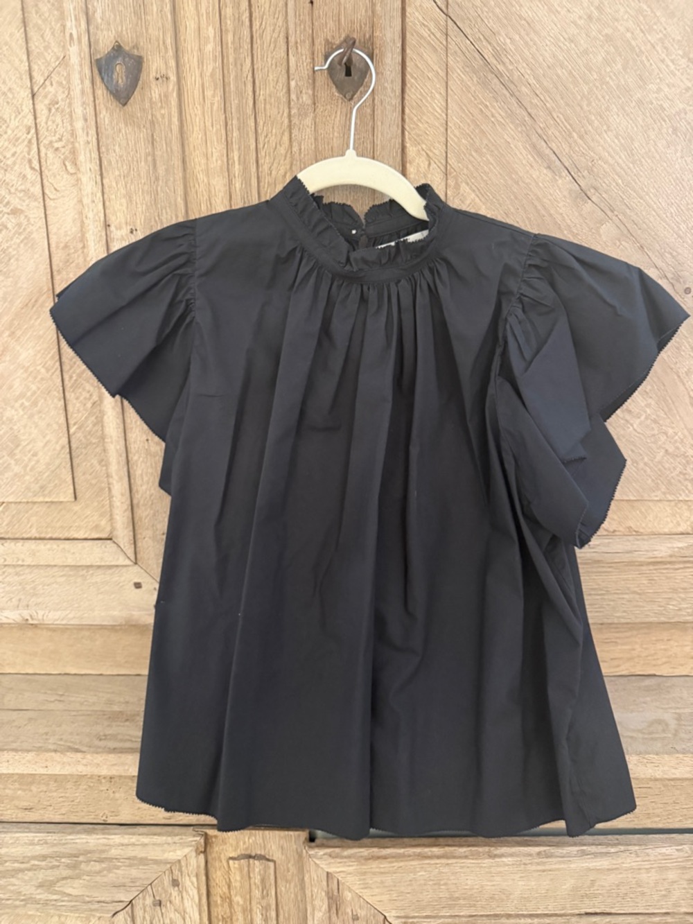 TROVATA Carla Shirt in Black Poplin